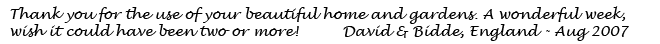Guest Book Entry