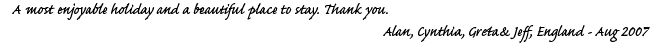Guest Book Entry