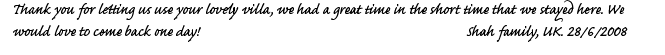 Guest Book Entry
