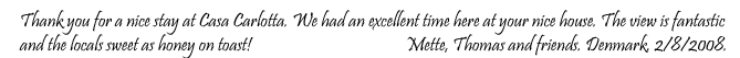 Guest Book Entry