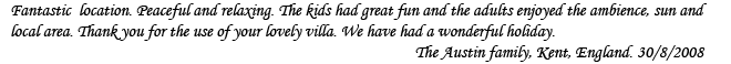 Guest Book Entry