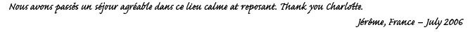 Guestbook entry